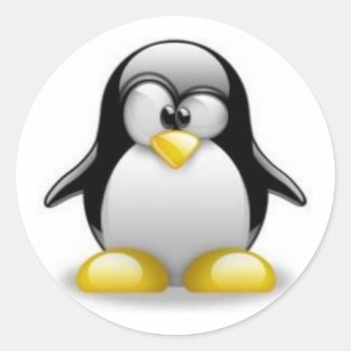Sticker Rond Colle Linux