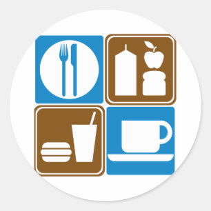 Sticker Rond Collecte des signaux routiers des services aliment