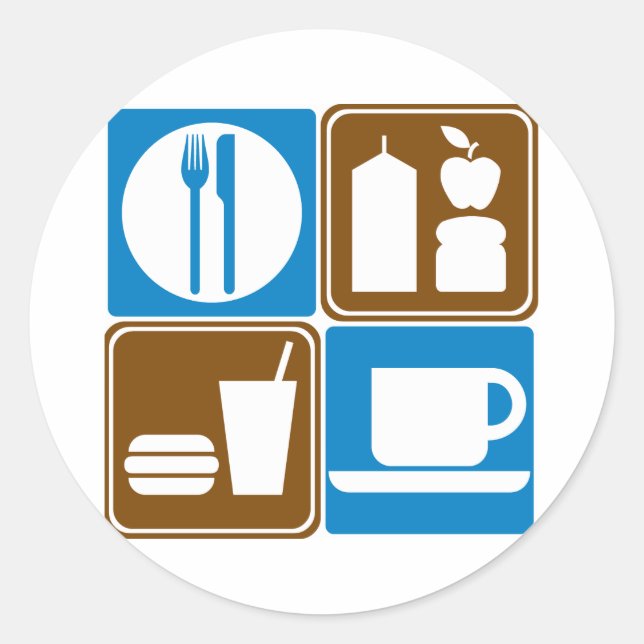 Sticker Rond Collecte des signaux routiers des services aliment (Devant)