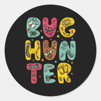 Sticker Rond Collecteur de bogues - Entomologie du chasseur de