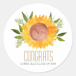 Sticker Rond Collecteur de félicitations pour la fête de tour