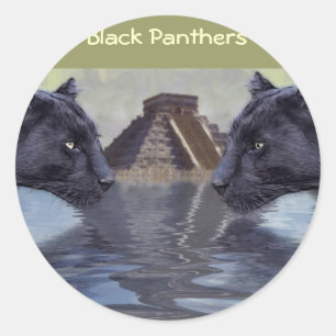 Sticker Rond Collection Black Panther Mexique