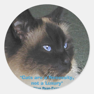 Sticker Rond Collection de CAT de BIRMAN RAGDOLL