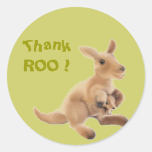 Sticker Rond Collection de kangourou