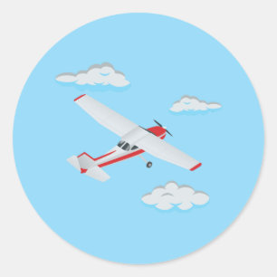 Sticker Rond Collection de la fête des avions !