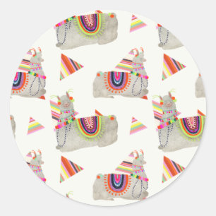 Sticker Rond Collection Llamarama Motif II