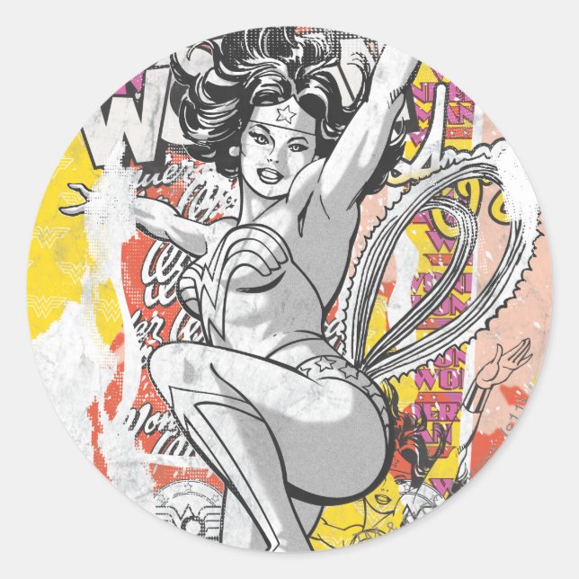 Sticker Rond Collection Wonder Woman 1 (Devant)