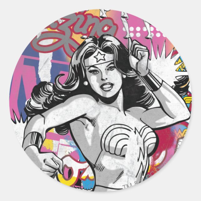 Sticker Rond Collection Wonder Woman 3 (Devant)
