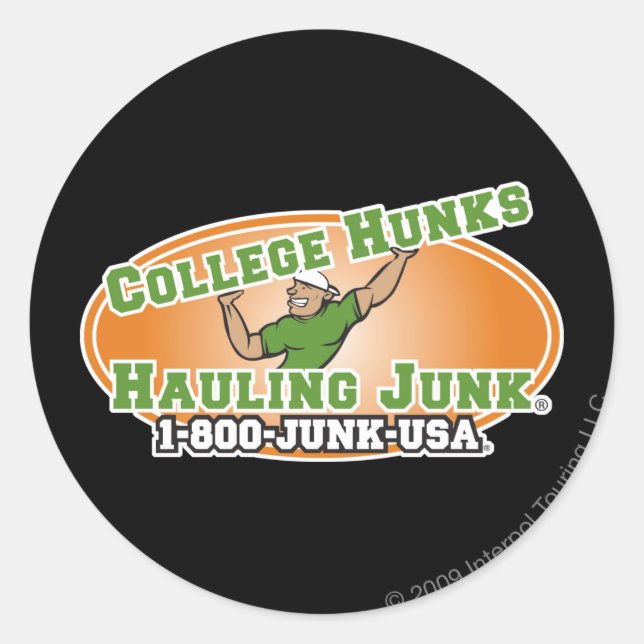 Sticker Rond College Hunks Hauling Junk Logo officiel (Devant)