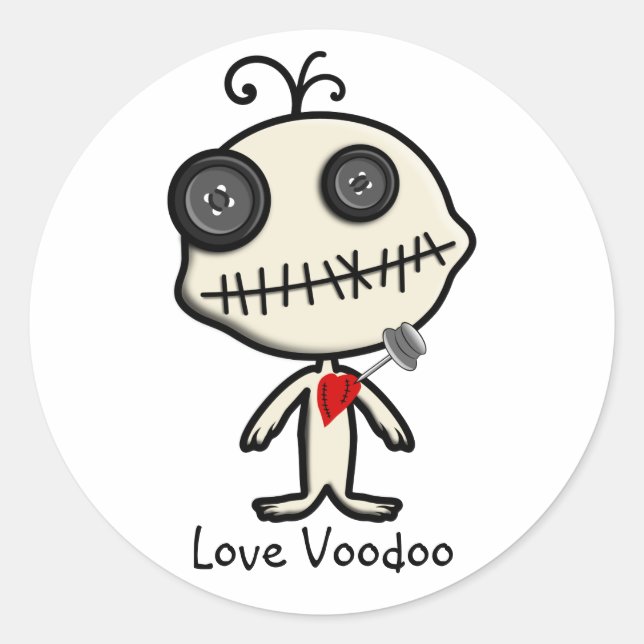 Sticker Rond Collez un Pin dans la Saint-Valentin et soyez fait (Devant)