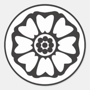 Sticker Rond Collier de Lotus blanc