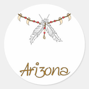 Sticker Rond Collier en plume