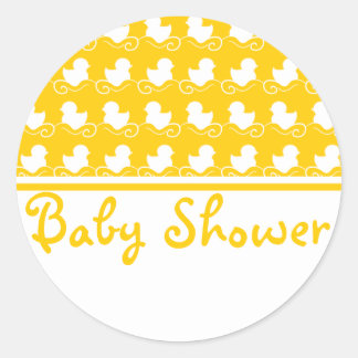 Sticker Rond collier jaune canard rangée bébé