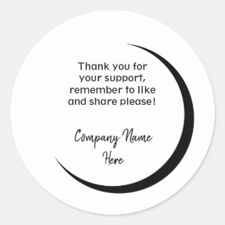 Sticker Rond Collier rond brillant avec croissant de lune