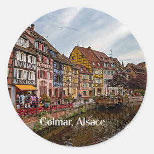 Sticker Rond Colmar, Alsace, France Photo pittoresque