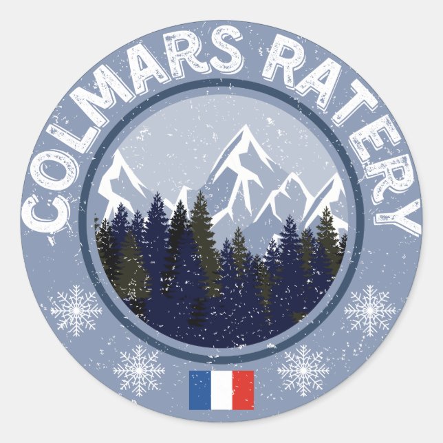 Sticker Rond Colmars Ratery Station de ski (Devant)