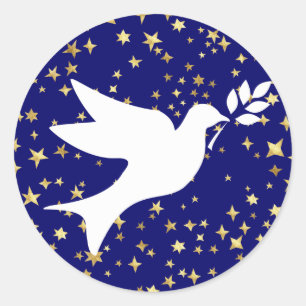 Sticker Rond Colombe de paix