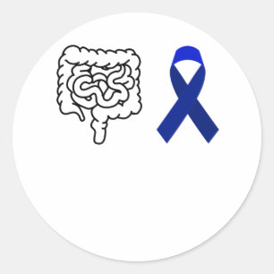 Sticker Rond Colon Cancer Sensibilisation Survivor Warrior Ribb