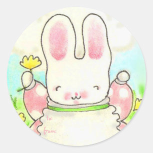 Sticker Rond Colonne cadeau Sunny Bunny