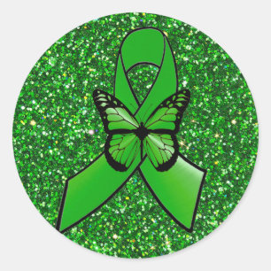 Sticker Rond Colonne de papillon LYME Ribbon Faux Parties scint