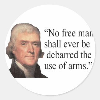 Sticker Rond Colonne Jefferson Quote