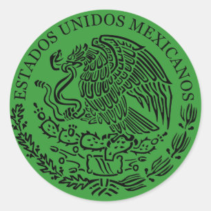 Sticker Rond Colonne mexicaine sur les armoiries