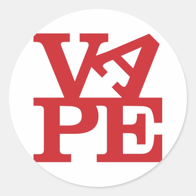 Sticker Rond Colonne Vape Lettres (Devant)