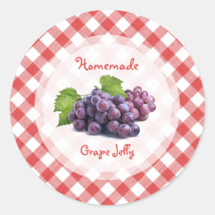 Sticker Rond Colonnes de confiture de raisin