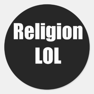 Sticker Rond Colonnes de lol de religion