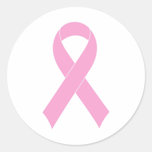Sticker Rond Colonnes de sensibilisation au cancer du sein à ru (Devant)