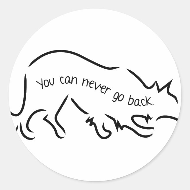 Sticker Rond Colons frontaliers - Vous ne pouvez jamais revenir (Devant)