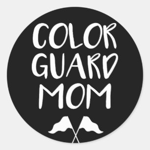 Sticker Rond Color Guard Maman, Fier ColorGuard Mother