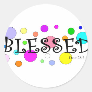 Sticker Rond coloré béni