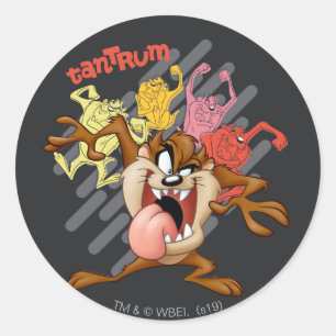 Sticker Rond Coloré "Tantrum" TAZ™
