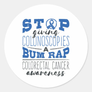 Sticker Rond Colorectal Cancer Sensibilisation Colonoscopie Bum