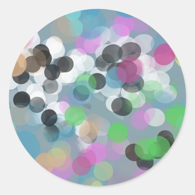 Sticker Rond Colorful Confeti (Devant)