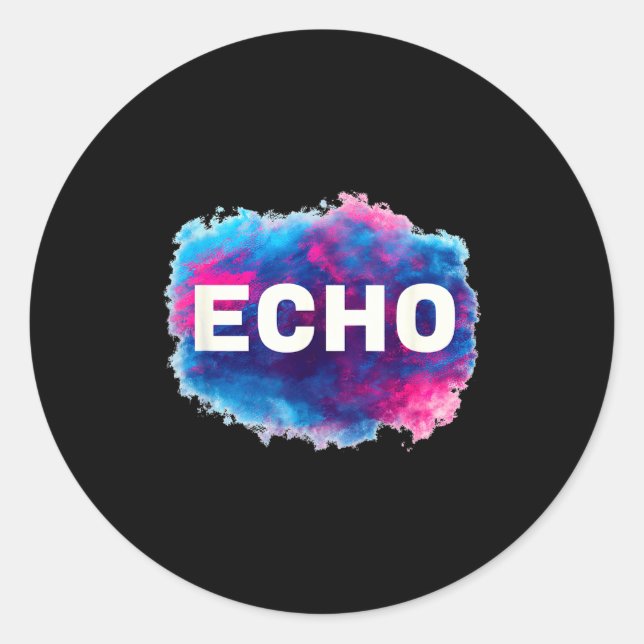 Sticker Rond Colorful Echo Look  (Devant)