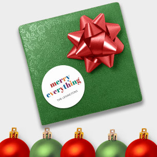 Sticker Rond Colorful Modern Minimalist Merry Everything