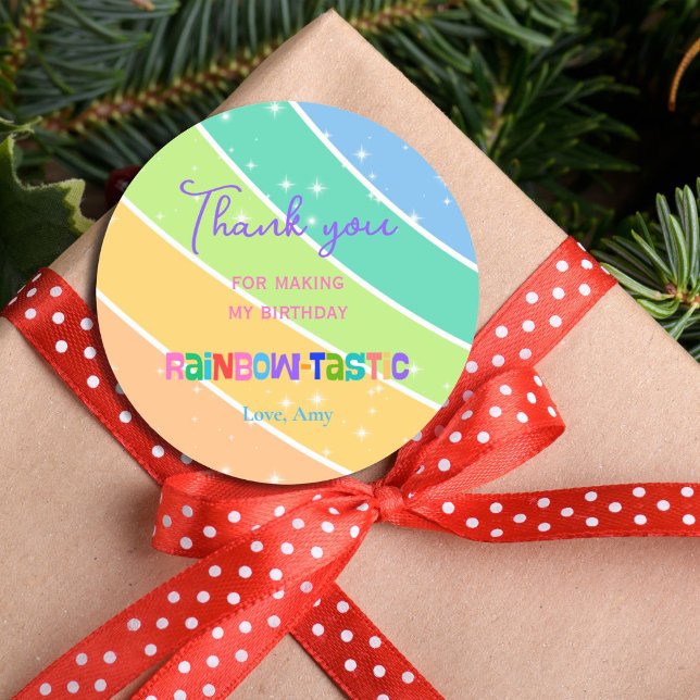 Sticker Rond Colorful Rainbow 1st Birthday  (Créateur téléchargé)