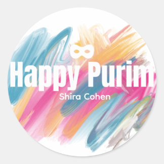 Sticker Rond Colors Purim Label