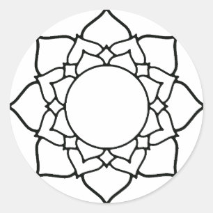 Sticker Rond Colour Ce Projet D'Artisanat Mandala