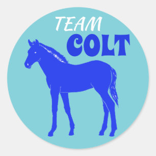 Sticker Rond colt "Colt d'équipe" Révélation du genre