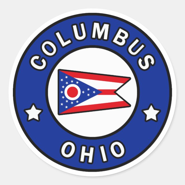 Sticker Rond Columbus Ohio (Devant)