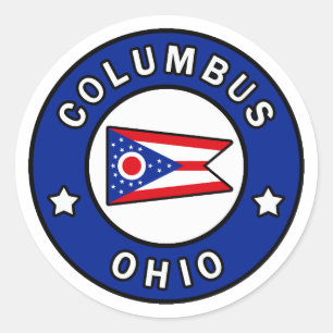 Sticker Rond Columbus Ohio