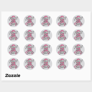 Sticker Rond Combats comme une fille Conception pour la sensi