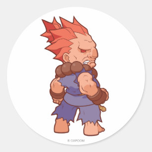 Sticker Rond Combattant Akuma 2 de poche