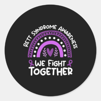 Sticker Rond Combattre ensemble Syndrome de Rett Sensibilisatio