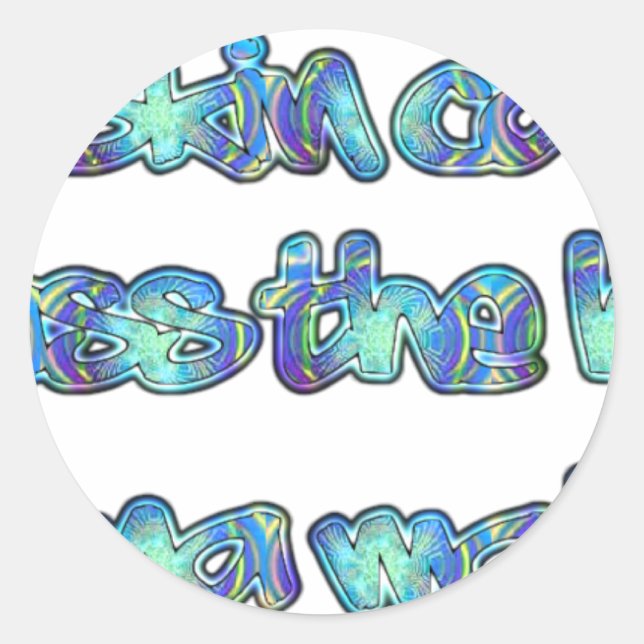 Sticker Rond Combattre le cancer de la peau, passer le Casquett (Devant)