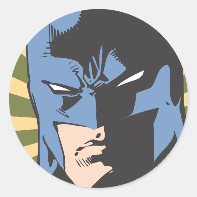 Sticker Rond Combattre le crime - Garder la paix - Batman (Devant)