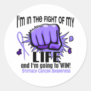 Sticker Rond Combattre Mon Vie 2 Cancer De L'Estomac